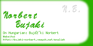 norbert bujaki business card